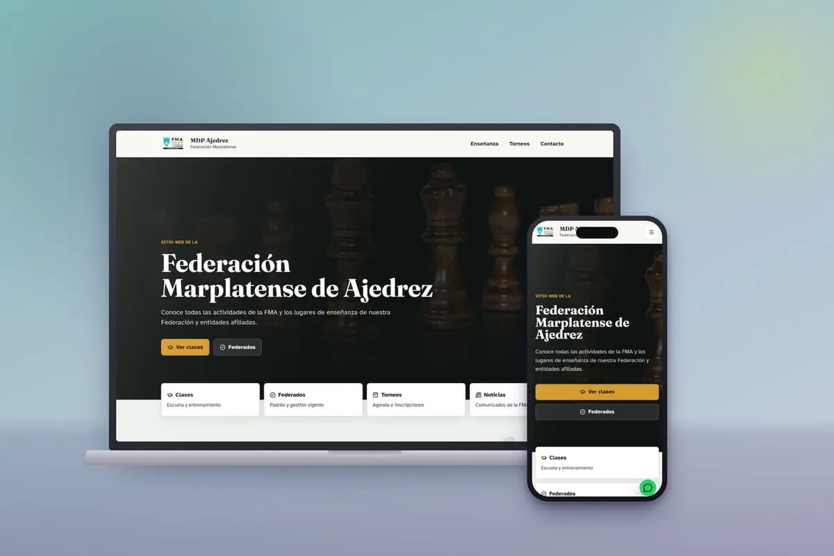 Sitio web de Ajedrez, desarrollo de WebWooCommerce