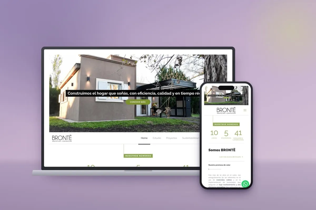 Sitio web de Arquitectura Bronte, desarrollo de WebWooCommerce