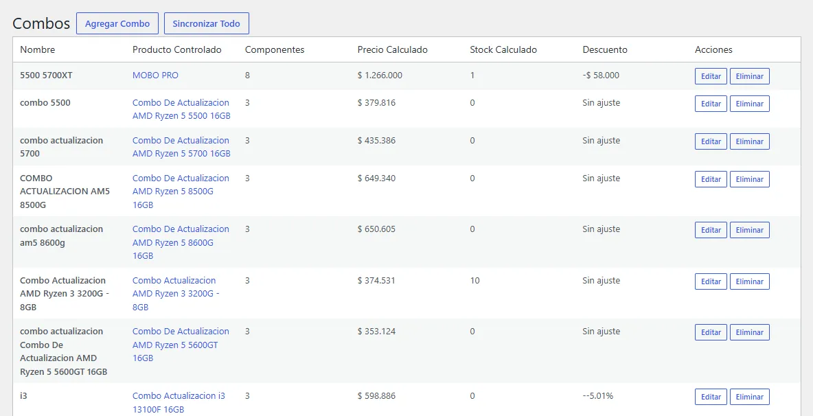Captura de Combos y Kits para WooCommerce
