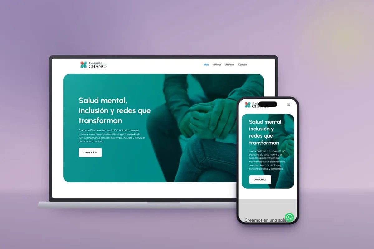 Sitio web de Fundación Chance, desarrollo de WebWooCommerce