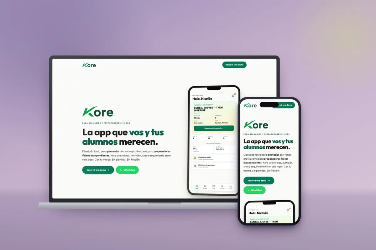 Sitio web de Kore, desarrollo de WebWooCommerce