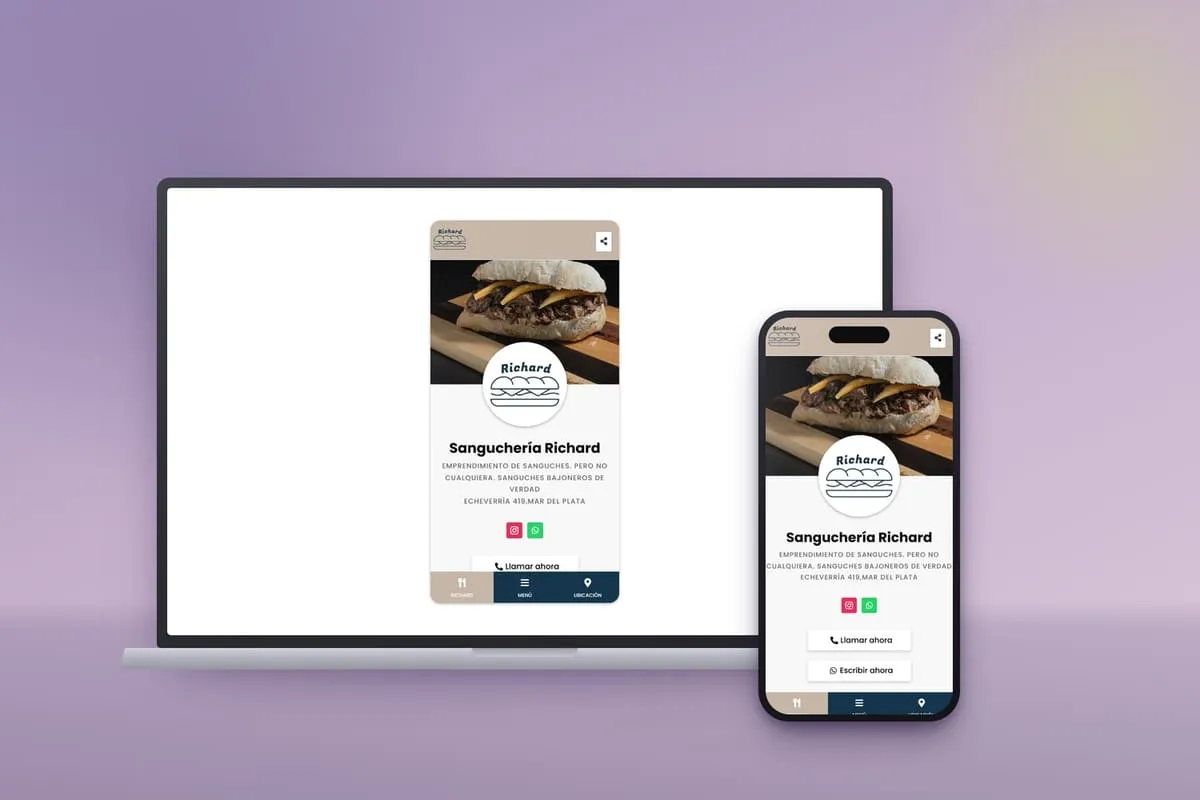 Sitio web de Richard Pedidos, desarrollo de WebWooCommerce
