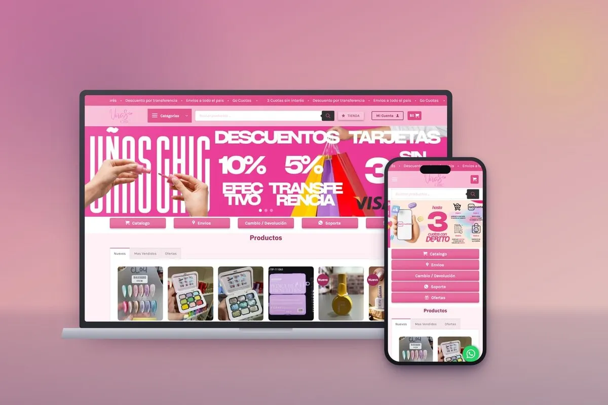 Tienda WooCommerce de Uñas Chic