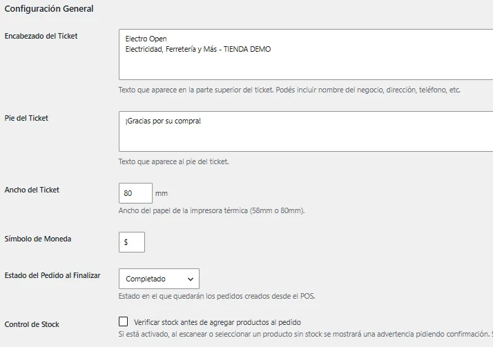 Configuración de WooCaja en WooCommerce